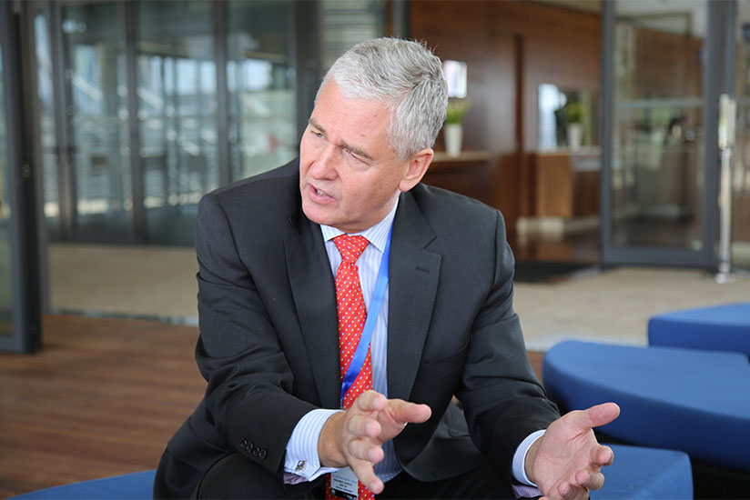 Dr Rijsberman during the interview in Kigali last week. / David Toovey