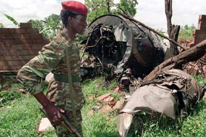 The wreckage of the Habyarimana plane that was shot down in 1994 as it approached Kigali International Airport. / File