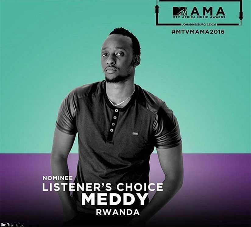 Meddy is the first Rwandan to be nominated. / Courtesy photos.