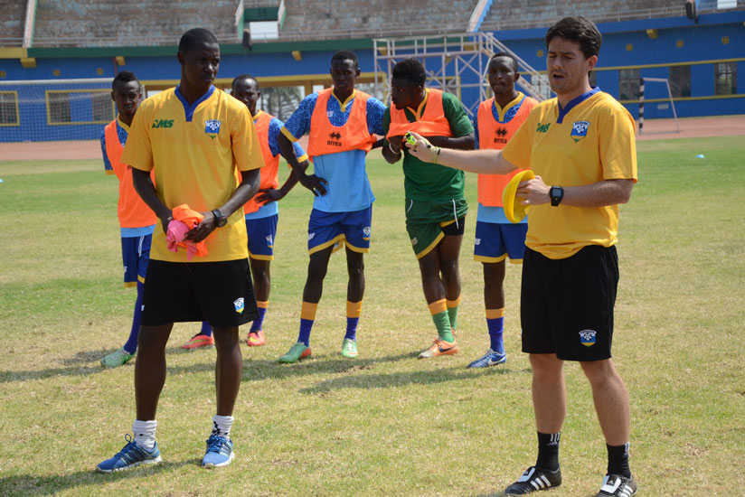 Ex-Amavubi forward Mulisa (L) replaced McKinstry (R) on a temporary basis but FERWAFA insists a new head coach will be named in May 2017. / Sam Ngendahimana