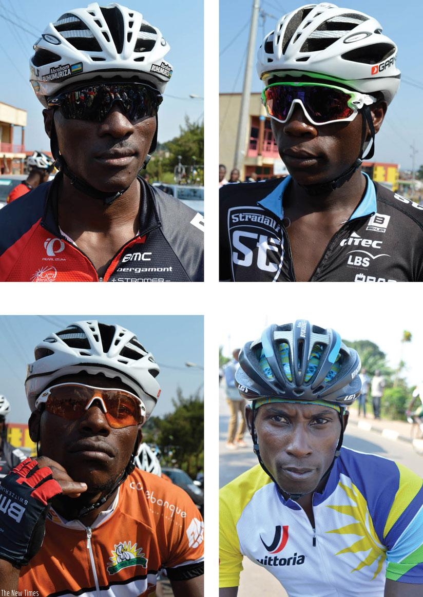 From Top: Abraham Ruhumuriza (Left) Jean Bosco Nsengimana (Right)  and bottom; Joseph Areruya (Left) and Nathan Byukusenge are among the 15 riders who will represent Rwanda at Tour....