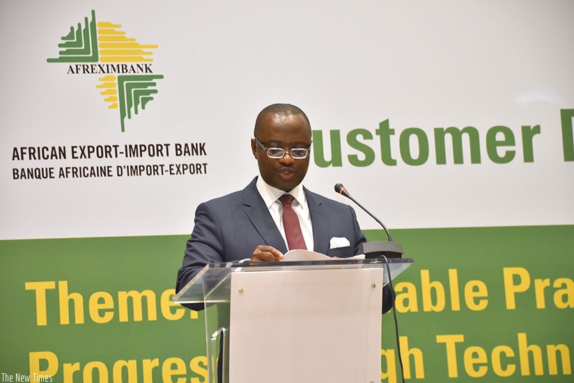 Afreximbanku2019s Elombi called for tough measures to tackle financial crimes in Africa. (Timothy Kisambira.)