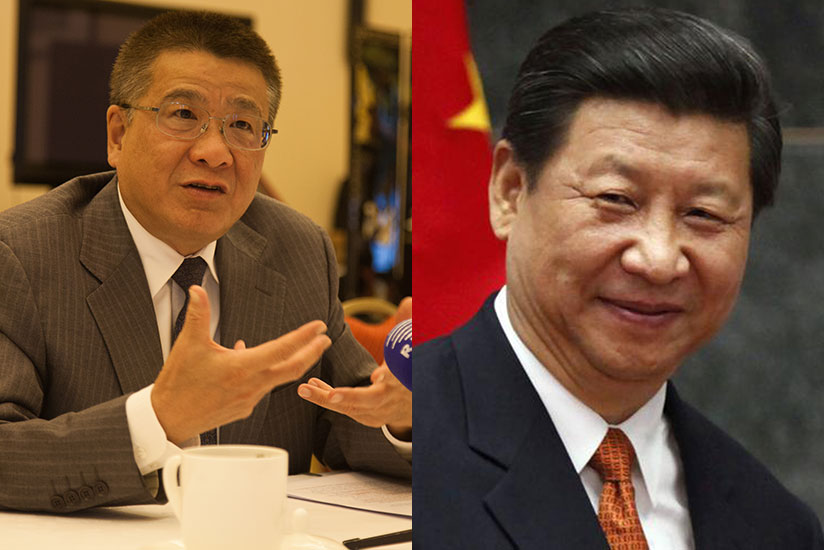 LEFT: Amb. Pan, RIGHT: Chinese President Xi.