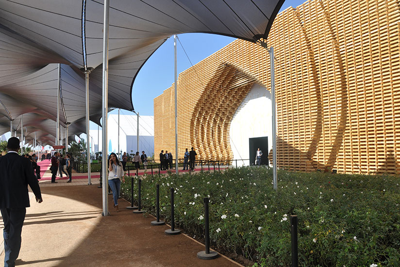 Part of the temporary structers that were put up to host COP22 in Marrakech. / Internet photo