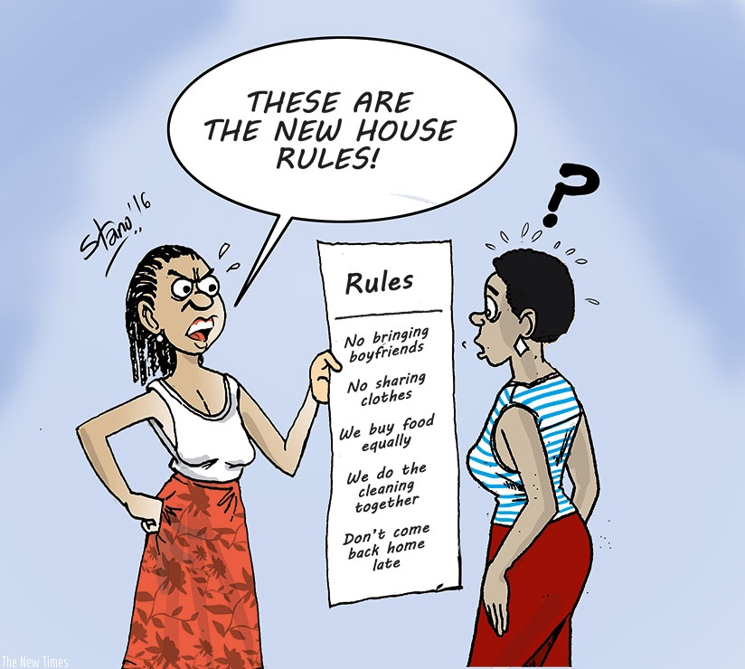 Like in a marriage or any other human relationship, housemates must quarrel and disagree.