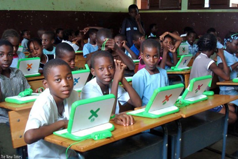 Pupils use laptops for learning under the OLPC programme. (File)