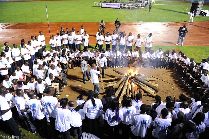 Rwandan youths during a past vigil in memory of the victims of the 1994 Genocide against the Tutsi, at Amahoro National Stadium. (File)