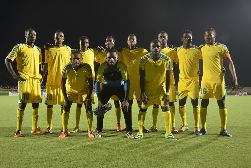 Amagaju players pose for a team photo ahead of a past league game. (Sam Ngendahimana)
