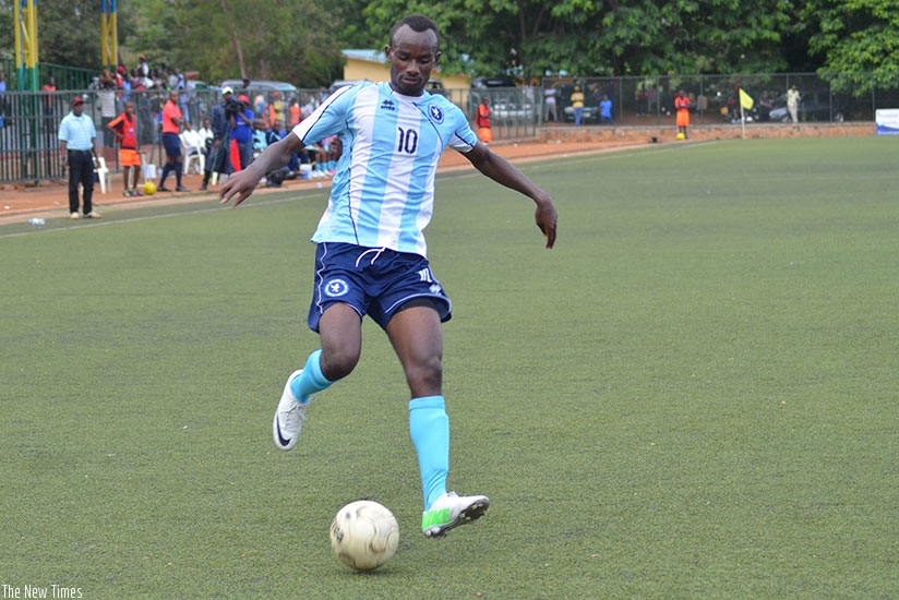 Danny Usengimana in a previous league match at Kicukiro stadium. (Photos by Sam Ngendahimana)