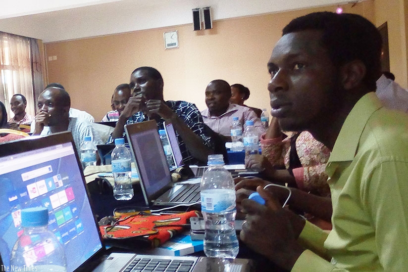 Some of the reporters during the training. (Appolonia Uwanziga)rn