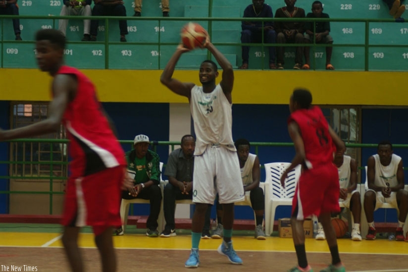 Espoir captain Olivier Shyaka scored a game high and season best 43 points. (G. Asiimwe)