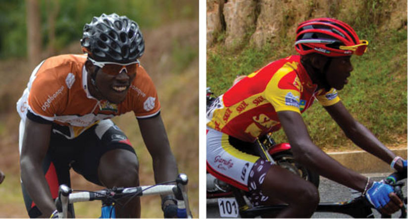 Areruya (L), 20, finished in fourth place in the 2016 Tour du Rwanda, while 18-year-old Mugisha won the best mountain climber award. (S. Ngendahimana)