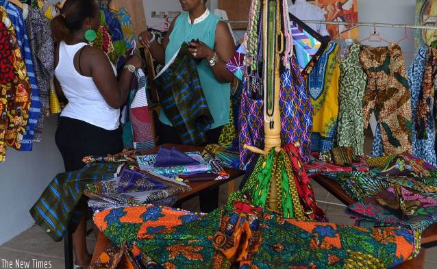 Some of the products under the Made-in-Rwanda initiative on display at a past expo. / File