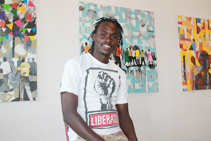 Timothy Wandulu inside his art studio. / Photos by Moses Opobo