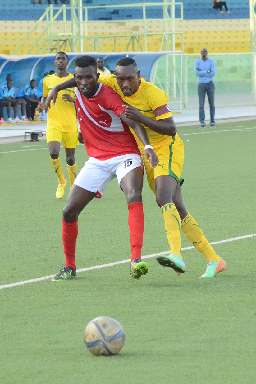 Midfielder Rodriguez Murengezi netted the opening goal in the first minute in AS Kigali 2-0 win over Musanze FC. / Sam Ngendahimana