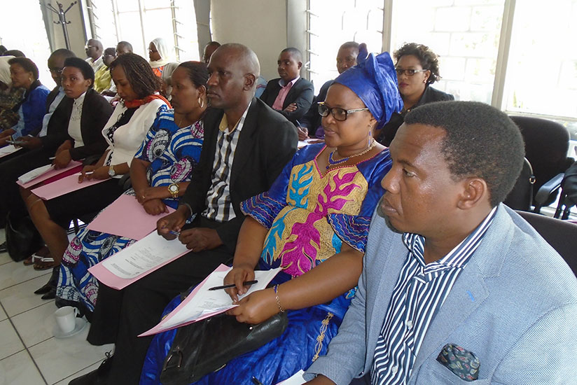 Representatives of political organisations during the meeting on Wednesday. / Steven Muvunyi