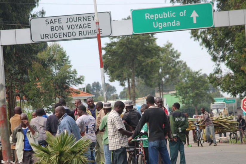 A busy Cyanika border. The Government will rehabilitate the road from Musanze to the border to ease cross-border trade at Cyanika. (File)
