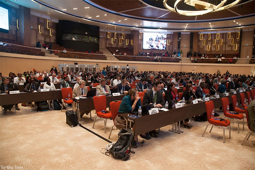Delegates during Montreal Protocol meeting in Kigali. (File photos.)