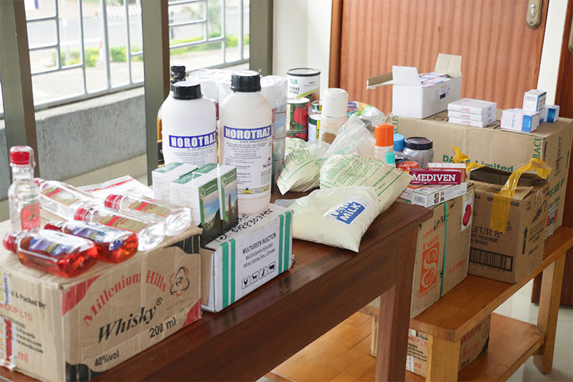 Some of the counterfeits that were seized. / Courtesy