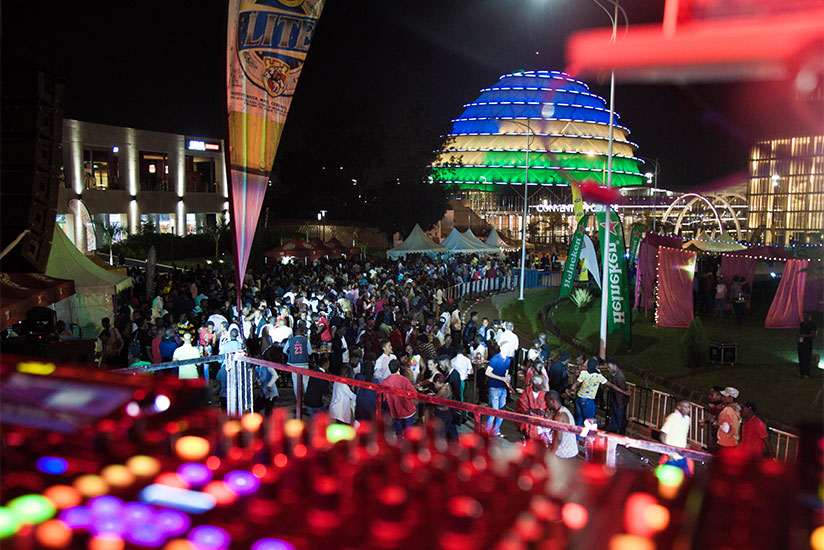 Revellers at the Kigali Countdown Village Party usher in the New Year. / Nadege Imbabazi