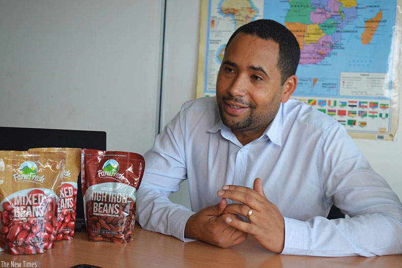 Heremans during the interview at the factory in Kabuga. He says the firm supports over 400 smallholder farmers and 70 co-ops. / Sam Ngendahimana.  