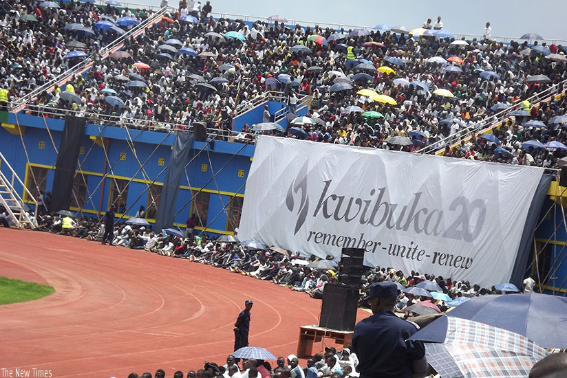 Thousands of Rwandans converge at Amahoro National Stadium to commemorate the 1994 Genocide against the Tutsi.