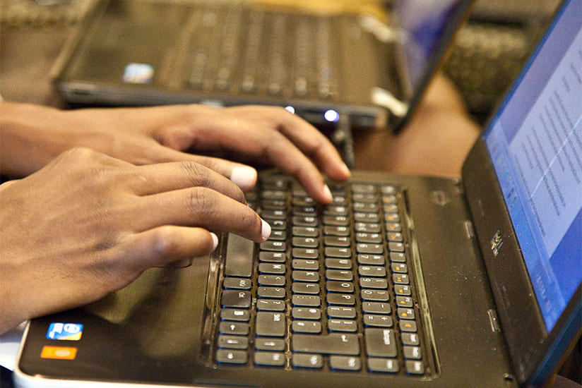 An internet user surfing. Unlike Wi-Fi, TV White Space can cover up to 100-metre radius and is more affordable. / Timothy Kisambira