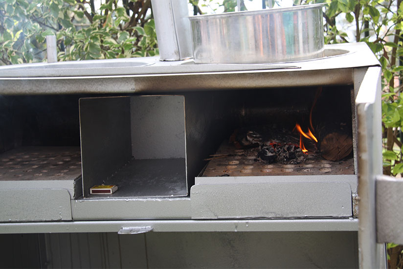 Double household Tekutangije efficient cooking stove. / Courtesy