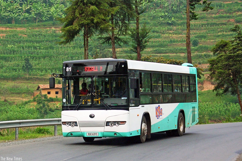 One of the buses that offer public transport in Kigali.  Net photo.