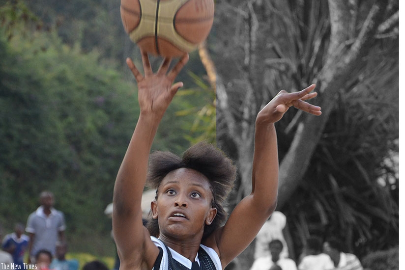 APRu2019s Sandra Kantore led her side to victory against The Hoops in the league opener on Sunday at Amahoro Indoor Stadium. rn/S. Ngendahimana