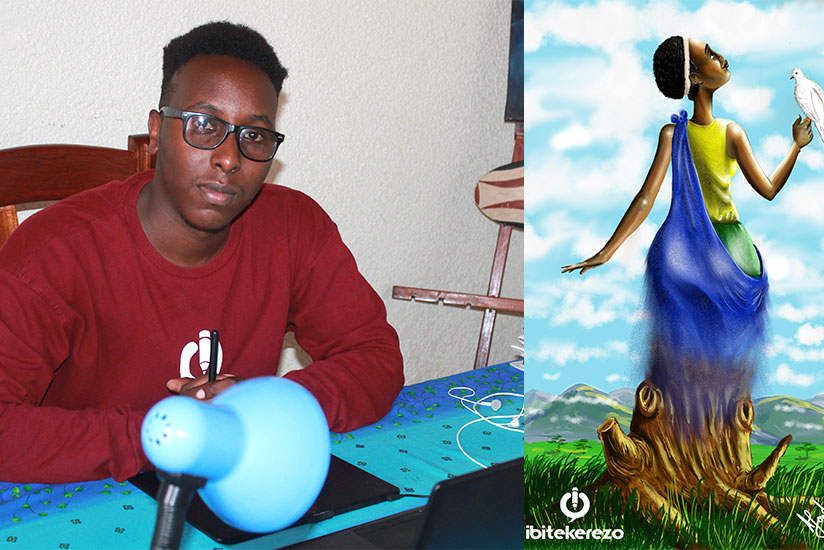 LEFT: Innocent Mugisha, aka Afande. RIGHT: Rwandan spirit never dies. / Moses Opobo