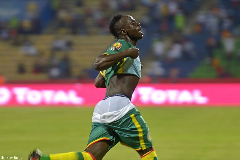 Senegal forward Sadio Mane celebrates after scoring Senegal's opener (Net photo)
