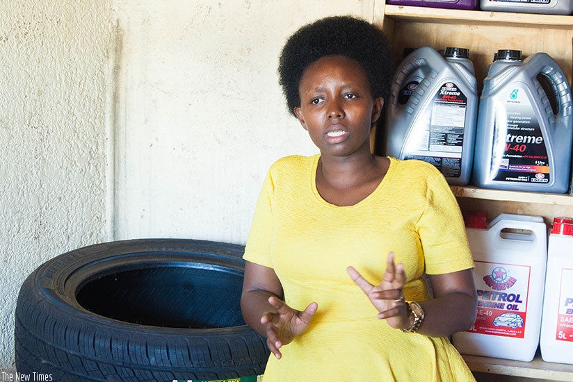 Uwineza has braved the tides to make it big in the motor vehicle spare parts business, building a Rwf100 million enterprise. (Photos by Imbabazi Nadege)