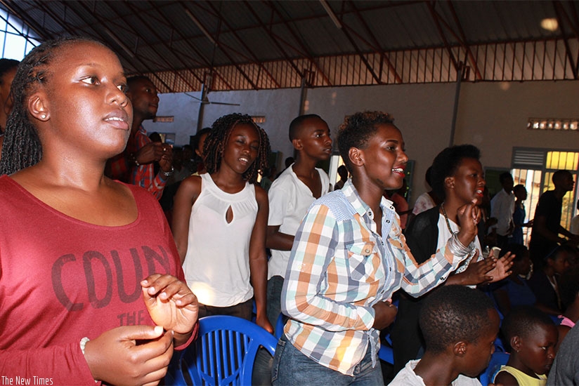 Students sang and danced along to the songs. / Donata Kiiza