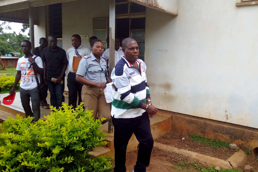 Murekezi heading out of court after hearing. / John Namalenga Jnr.