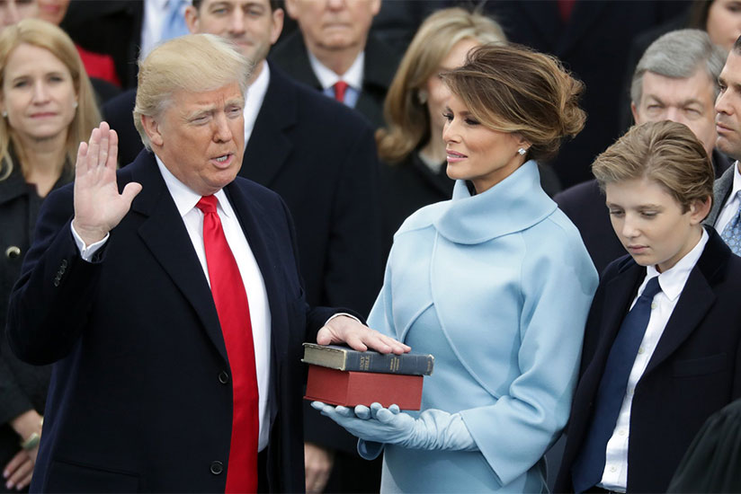 Donald Trump is sworn in as the 45th President of the United Statesrn/ Photograph: Chip Somodevilla/Getty Images