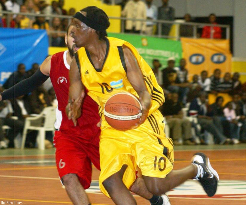 Canada-based Hamza Ruhezamihigo, seen here in a previous Zone V tourney held in Kigali, is one of pros being considered by the national team coach. (File)
