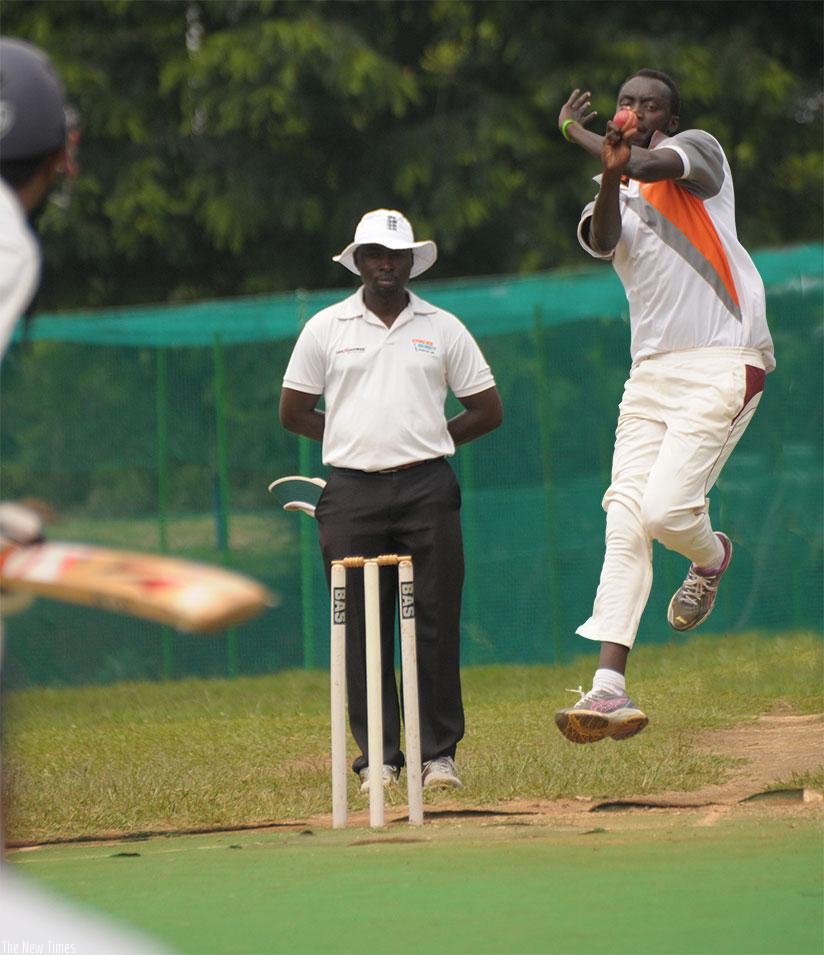 Ndorwa's first bowler Eric Hirwa, seen here in action during a previous game, believes his team is ready to have revenge on Challengers. File