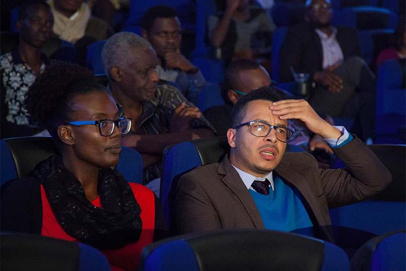 Participants during the movie screening at Century Cinema on Thursday evening. / Nadege Imbabazi