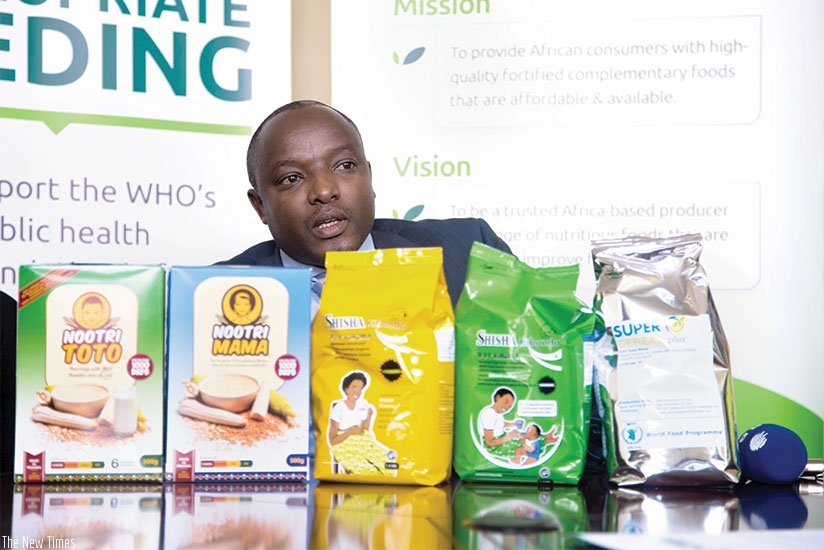 Prosper Ndayiragije, the country director of Africa Improved Foods-Rwanda, the firm that will produce and export fortified foods, speaks to this newspaper. Faustin Niyigena.