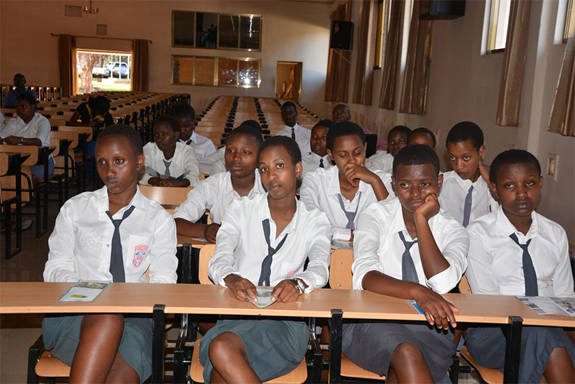 Students in a school hall.