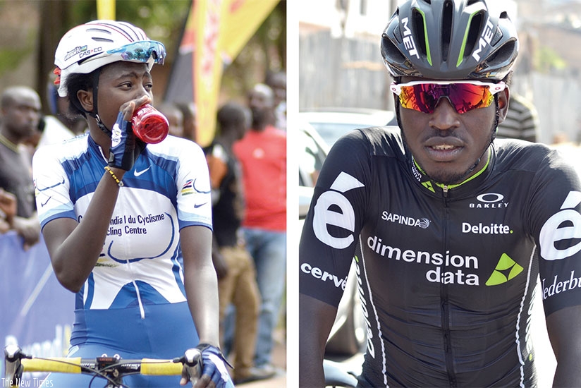 Jeanne d'Arc Girubuntu (L) and Valens Ndayisenga will lead Team Rwanda's charge for medals. (S Ngendahimana)