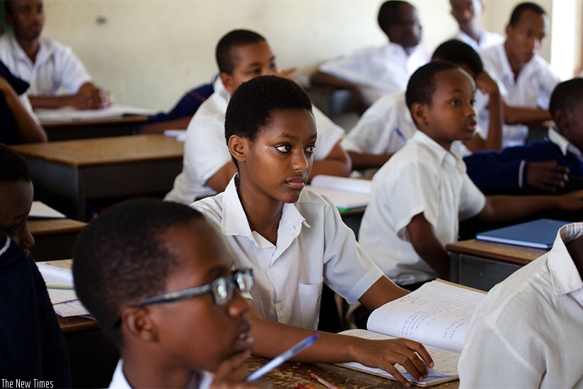 Students of IFAK Secondary School during a lesson. (File)