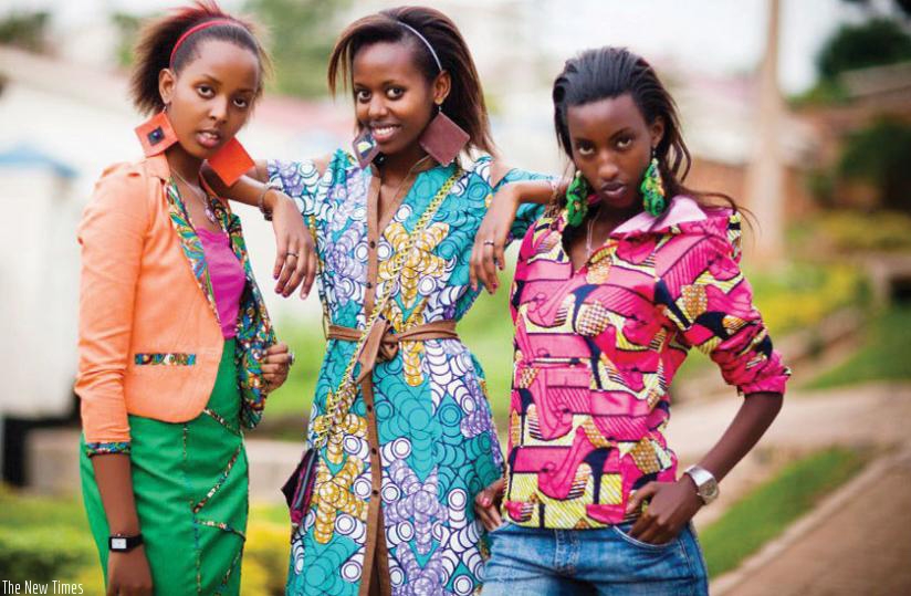 Models showcase unique designs created from the Kitenge fabric. File. 
