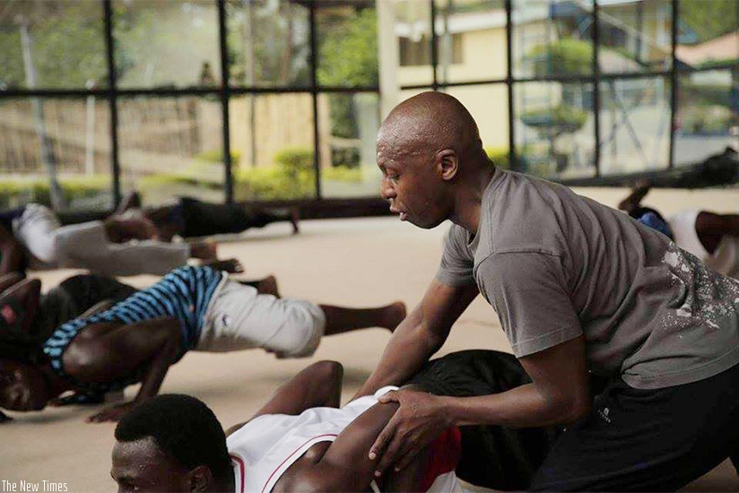 South African choreographer and dance mentor Mantsoe takes participants through the drills. Courtesy photo