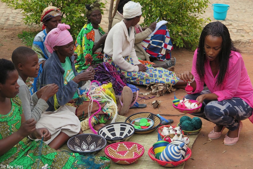 Craftpersons display some of their products at a Made-in-Rwanda Expo last year. (File)