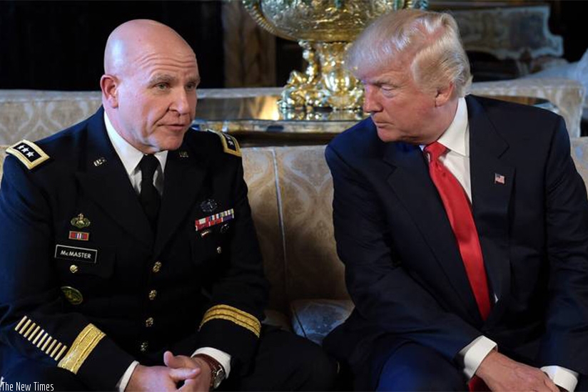Trump has named Lieutenant General Herbert Raymond McMaster (left) as his new National Security Adviser.