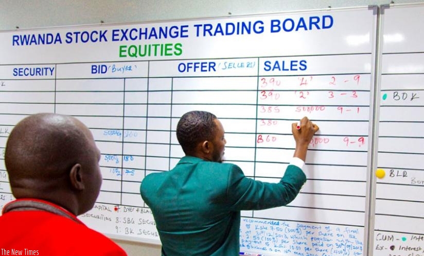 David Mitali, a trading manager at RSE, records deals at a past session. File.