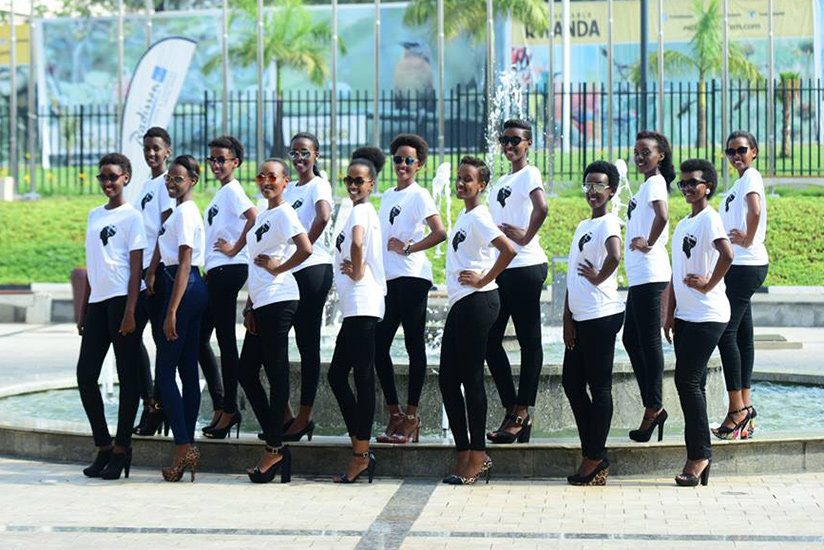 Miss Rwanda 2017 contestants visited the Kigali Convention Center on February18.  (Courtesy)