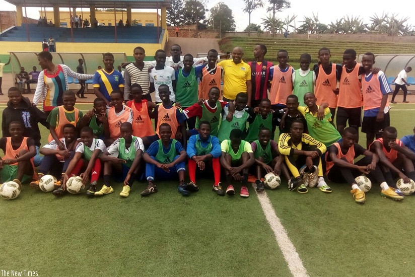 Some of the football students at Ecole Agricole Et Veterinairi (EAV) Kabutare in Huye district, Southern Province.